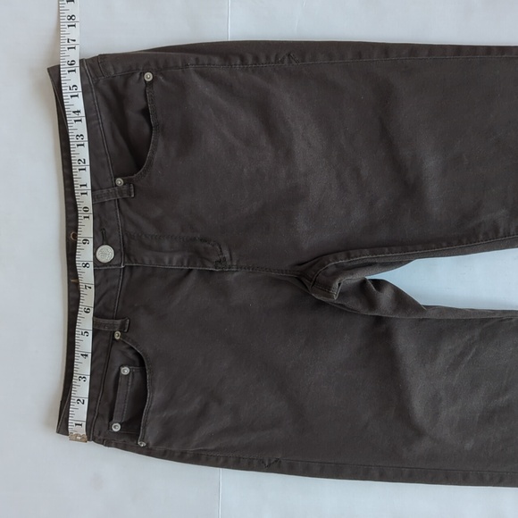 American Rag Cie Skinny Ankle Pants Junior 13R Black Olive Pockets - Picture 12 of 15